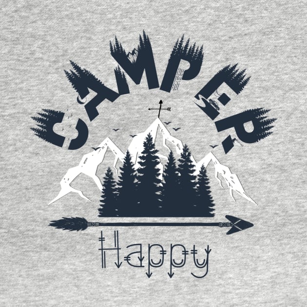 Happy Camper Mountain Wilderness Trail Design by BeLightDesigns